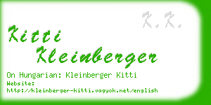 kitti kleinberger business card